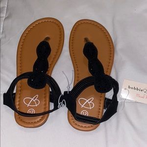 Girls 12 Black Sandals